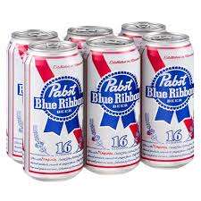 PABST BLUE RIBBION 6 PK CAN 16 OZ
