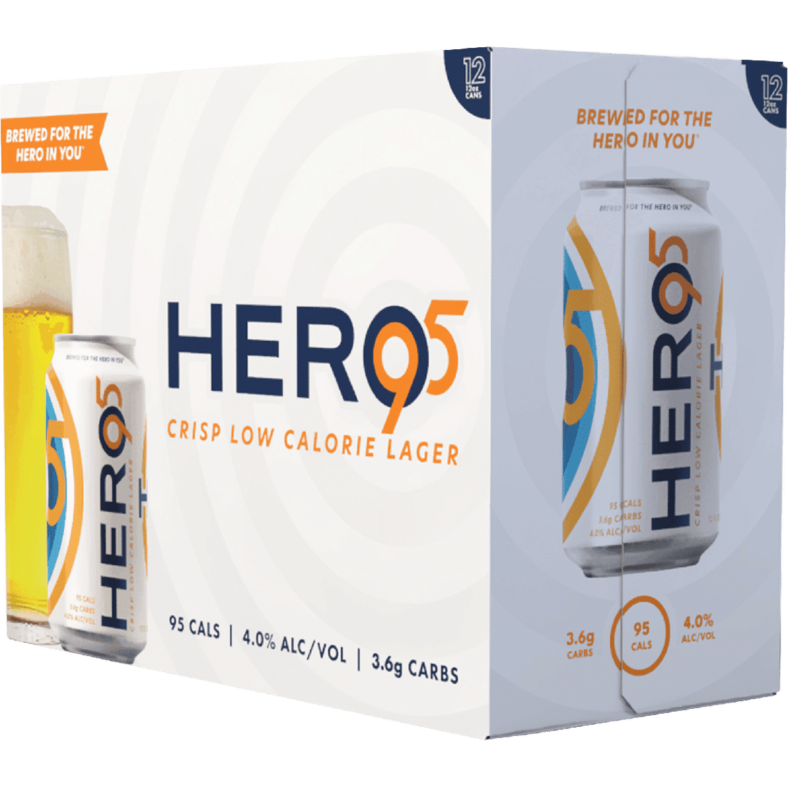 HERO 95 LIGHT LAGER 12 PK 12 OZ
