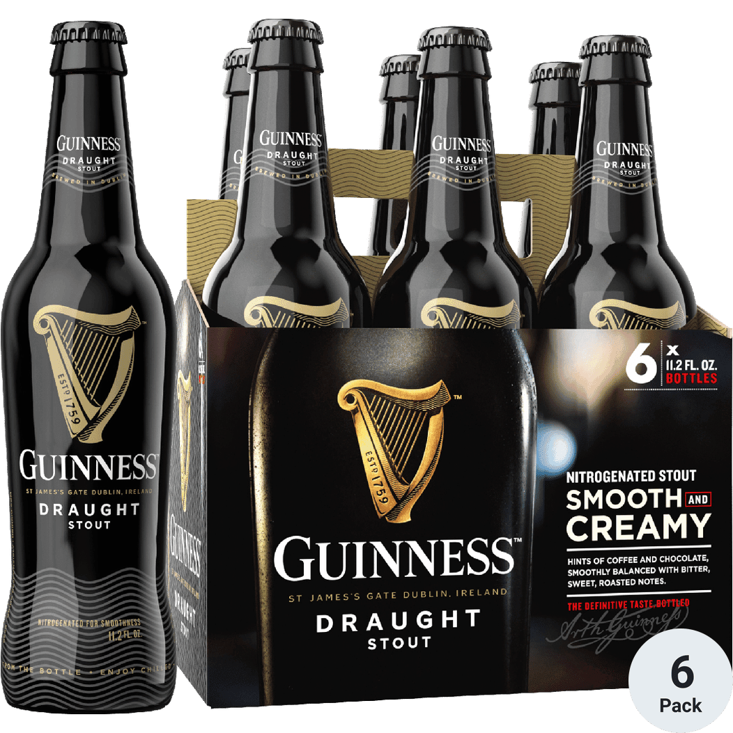 GUINNESS DRAUGHT STOUT 6 PK BTL 11.2 OZ