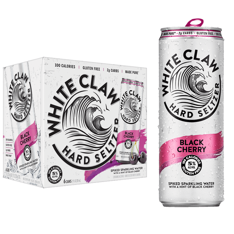 WHITE CLAW BLACK CHERRY 6PK 12 OZ