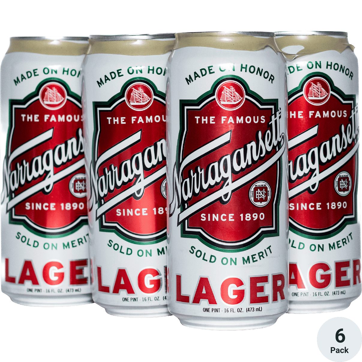 NARRAGANSETT LAGER 6PK 16 OZ