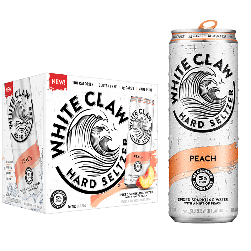 WHITE CLAW PEACH 6 PK 12 OZ
