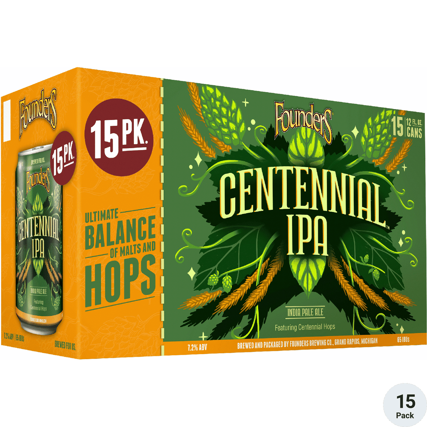 FOUNDERS CENTENNIAL IPA 15PK 12 OZ