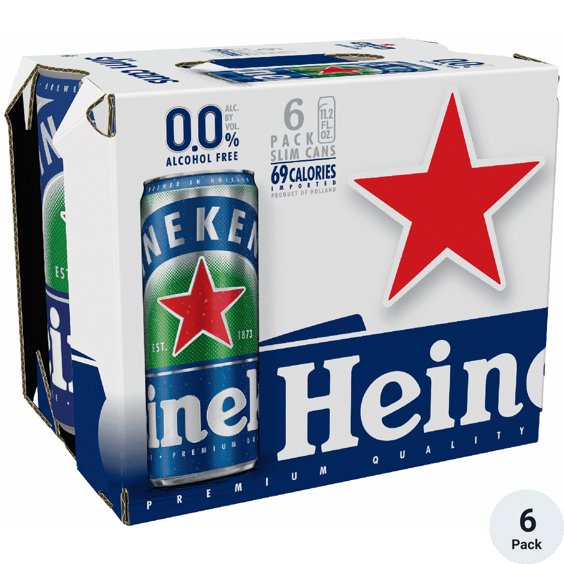 HEINEKEN N/A 6 PK CAN 12 OZ
