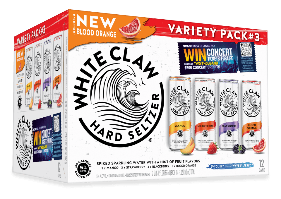 WHITE CLAW VARIETY PACK #3 12PK 12 OZ
