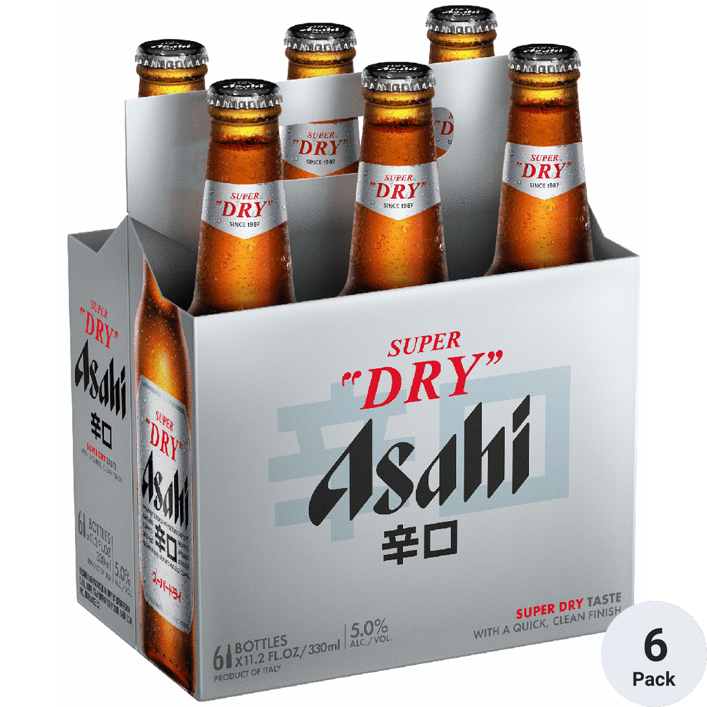 ASAHI DRY 6PK BTL 11.2 OZ