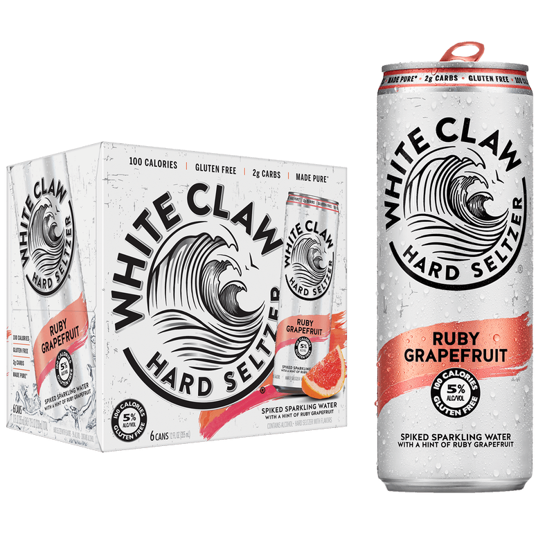WHITE CLAW RUBY GRAPEFRUIT 6PK 12 OZ