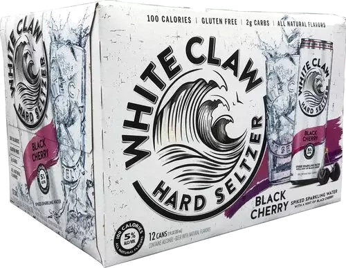 WHITE CLAW SELTZER BLACK CHERRY 12 PK 12 OZ